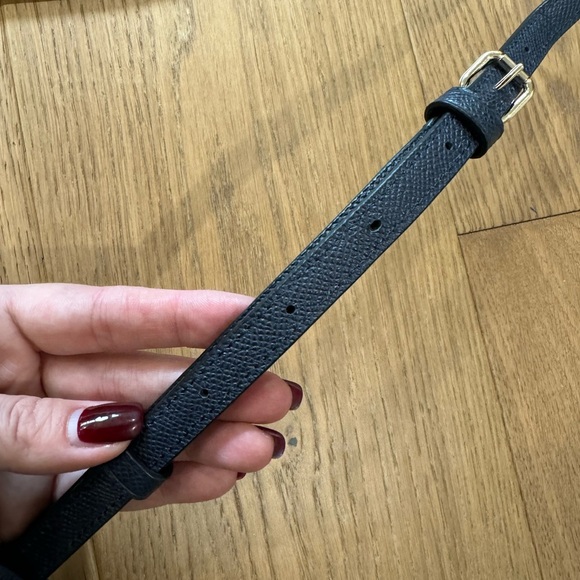 Coach Purse Strap - Adjustable - Navy Saffiano Leather & Gold Hardware - Picture 5 of 5